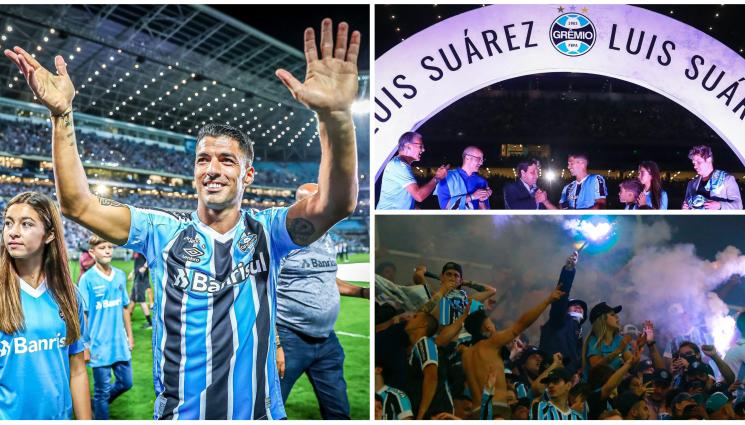 Луис Суарес Гремио - 40 000 бразилски фенове посрещат Луис Суарес в Гремио