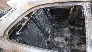 Лек автомобил Хонда без регистрационни номера изгоря на отбивка край