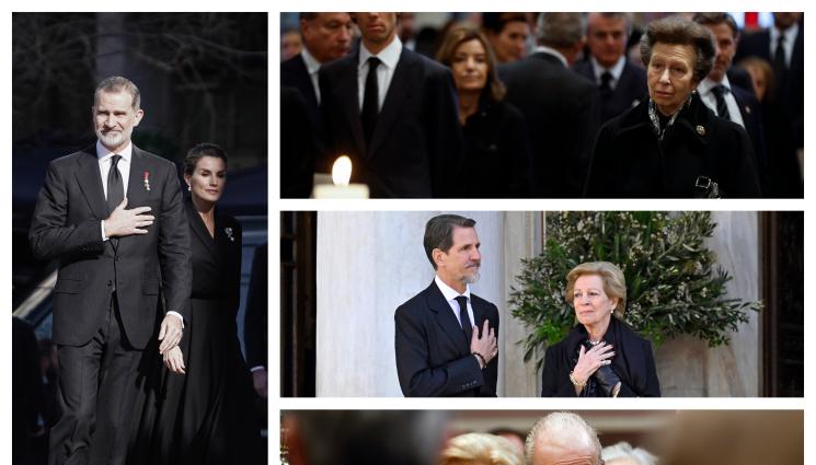 поклонение крал на Гърция - ПОСЛЕДНО СБОГОМ: Кралски особи изпращат Константинос II в Атина