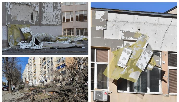 училище изолация - БУРЯТА УДАРИ: Фъртуната отнесе фасадата на столично училище