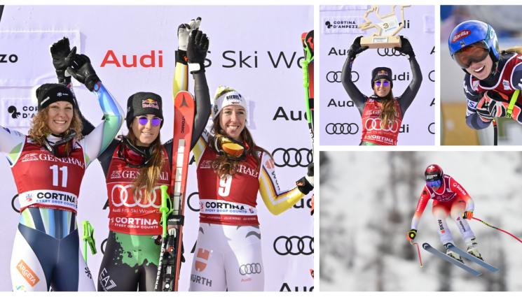 ски алпийски жени - Годжа спечели спускането в Кортина д'Ампецо, Шифрин остана четвърта