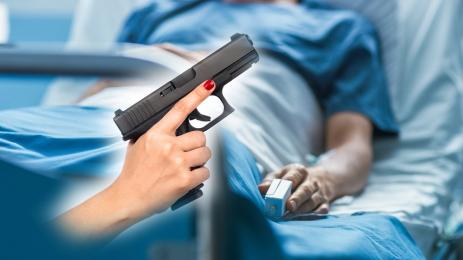 стрелба жена мъж