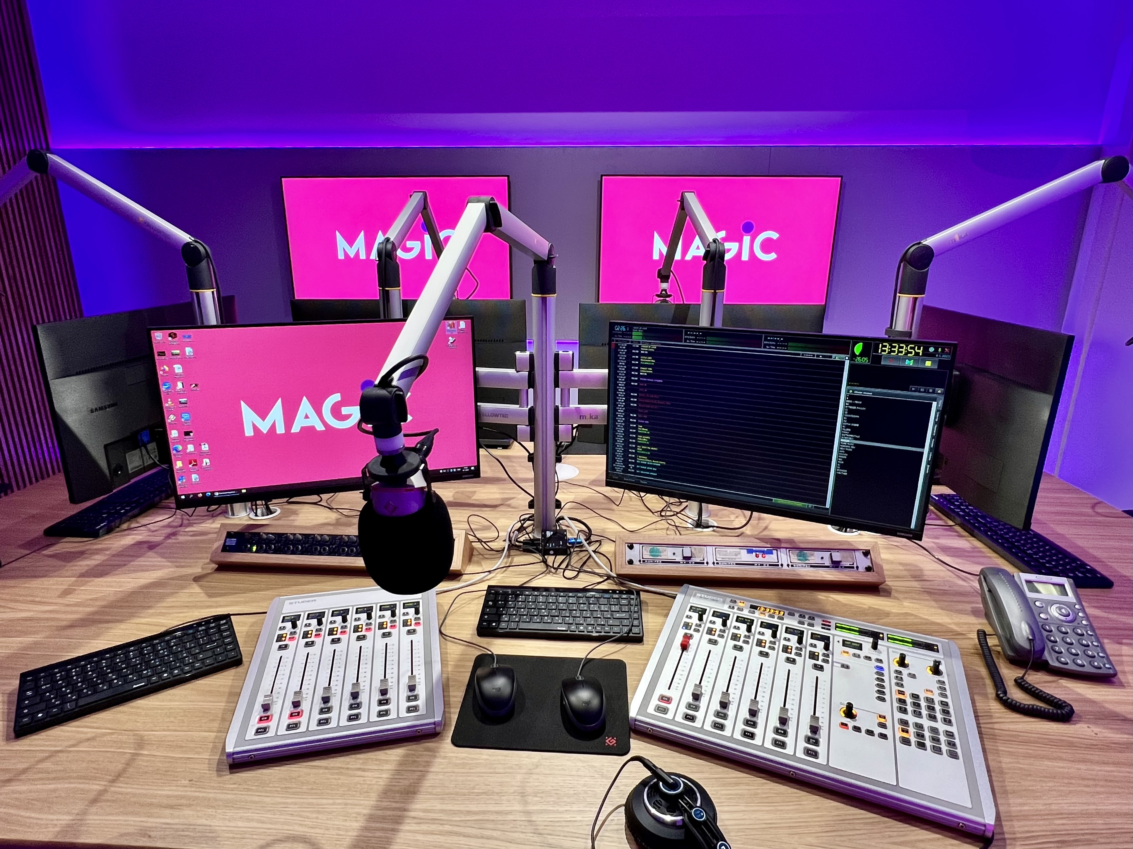 Новото студио на радио Magic