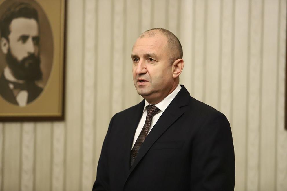 Държавният глава и върховен главнокомандващ на Въоръжените сили Румен Радев