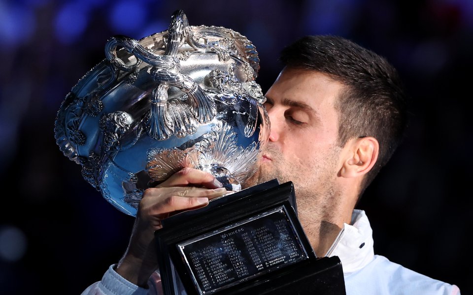 Стефанос Циципас - Новак Джокович, финал Australian Open, награждаване