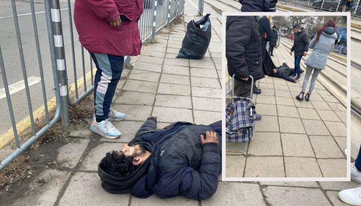 мъж подуяне - ГОЛЯМО ШОУ: Фиркан и дрогиран падна пред гара в София (СНИМКИ)