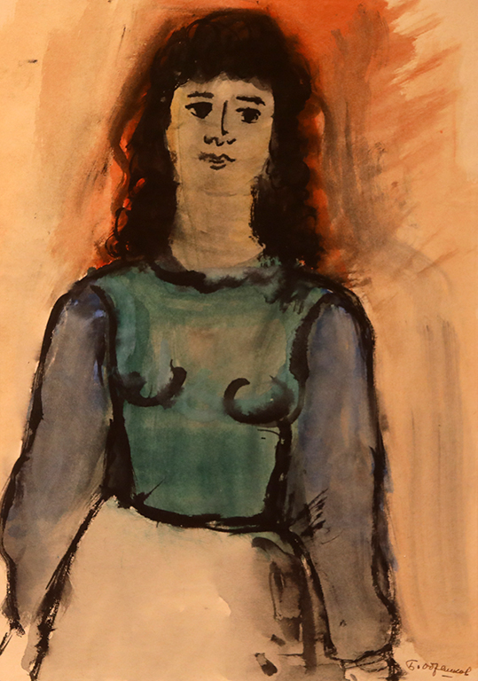 <p>БЕНЧО ОБРЕШКОВ (1899 &ndash; 1970)</p>

<p>Момиче, 40-те г. на ХХ в., акварел, хартия</p>
