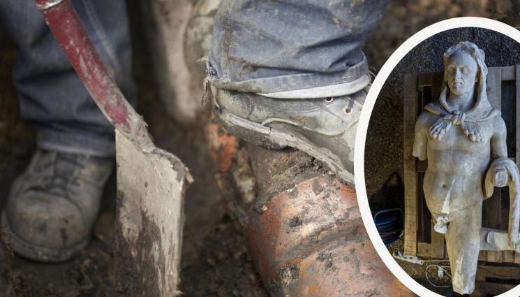 статуя император - НАХОДКА: Откриха статуя на император при ремонт на канализация