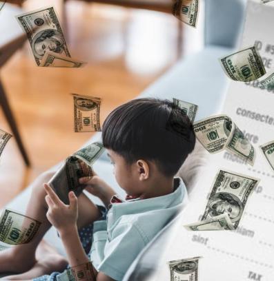 дете телефон сметка пари