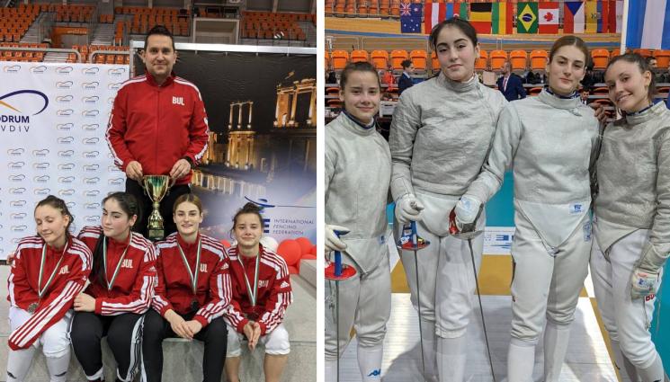 фехтовка - Младите ни сабльорки с исторически медал от Световна купа по фехтовка