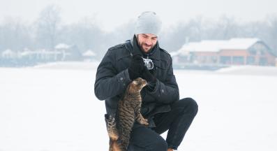 котка през зимата