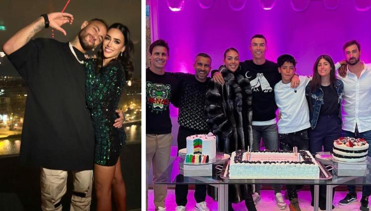 Неймар Бруна Бианкарди Кристиано Роналдо - Неймар награби Бруна за ЧРД, Роналдо разряза три торти