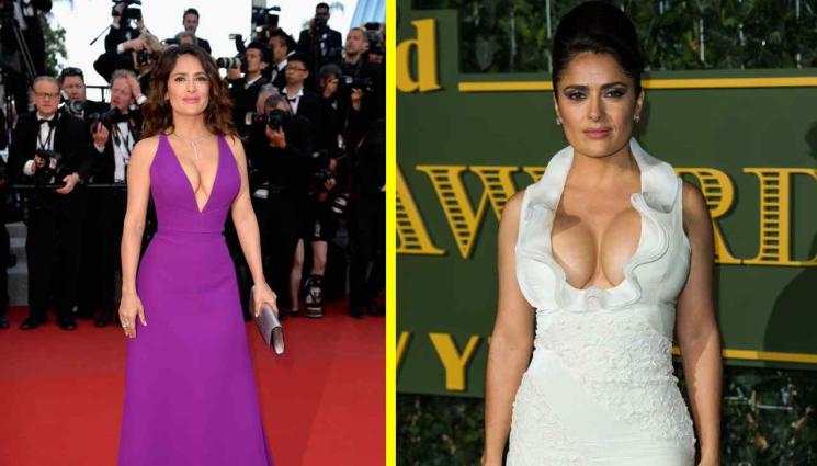 салма хайек - ГОРЕЩО: Стриптизьори наобиколили Салма Хайек