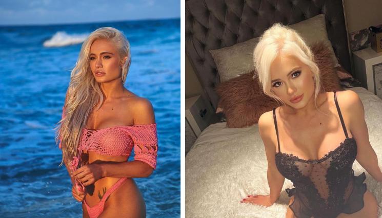 Скарлет Бордо - Звезда в кеча показа интимен татус