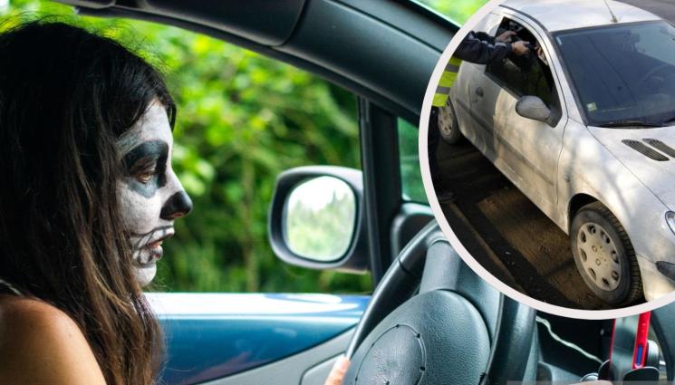 катаджия Хелуин - Катаджия сгафи с млада шофьорка