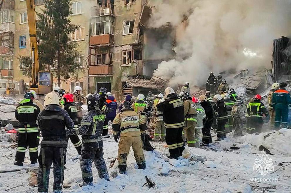 Газова експлозия в Новосибирск, Русия