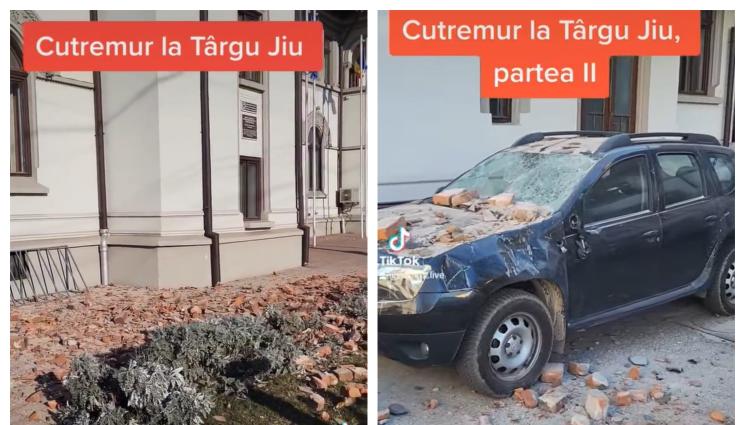 земетресение Румъния - МАЩАБЪТ НА БЕДСТВИЕТО: Разрушения и изпочупени коли след труса в Румъния (ВИДЕО)