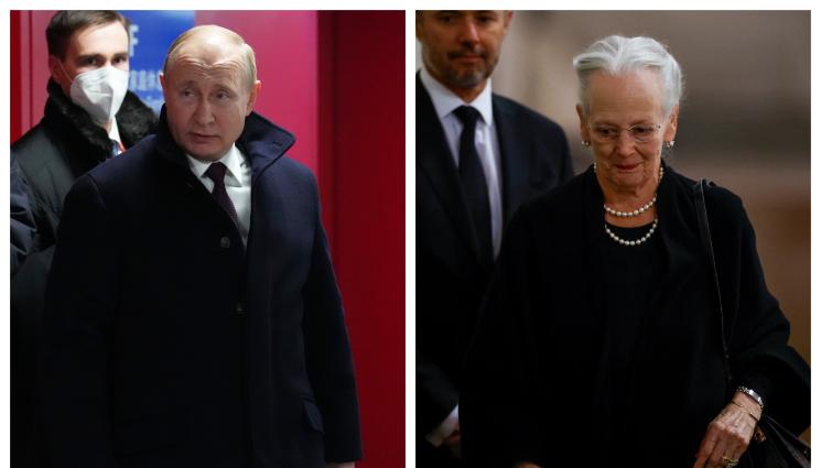 кралица Маргрете Владимир Путин - СЪНУВА КОШМАРИ: Датската кралица Маргрете смразена от погледа на Путин
