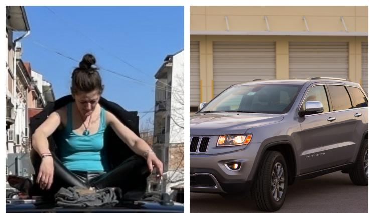 напушена джип - Ето я напушената мацка, която помля от танци джип