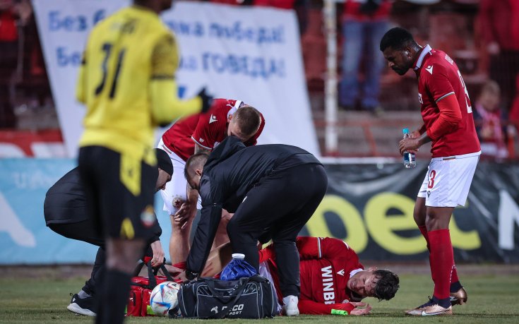 Капитанът на ЦСКА се размина с тежка контузия