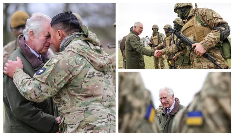 а - Крал Чарлз III към украински войници: Невероятни сте (СНИМКИ)