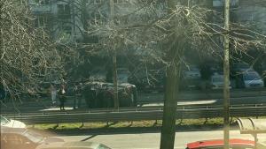 обърнат автомобил София