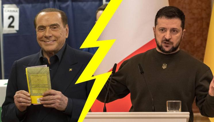 Силвио Берлускони Володимир Зеленски - ЯД: Силвио Берлускони бесен, след като Зеленски го захапа