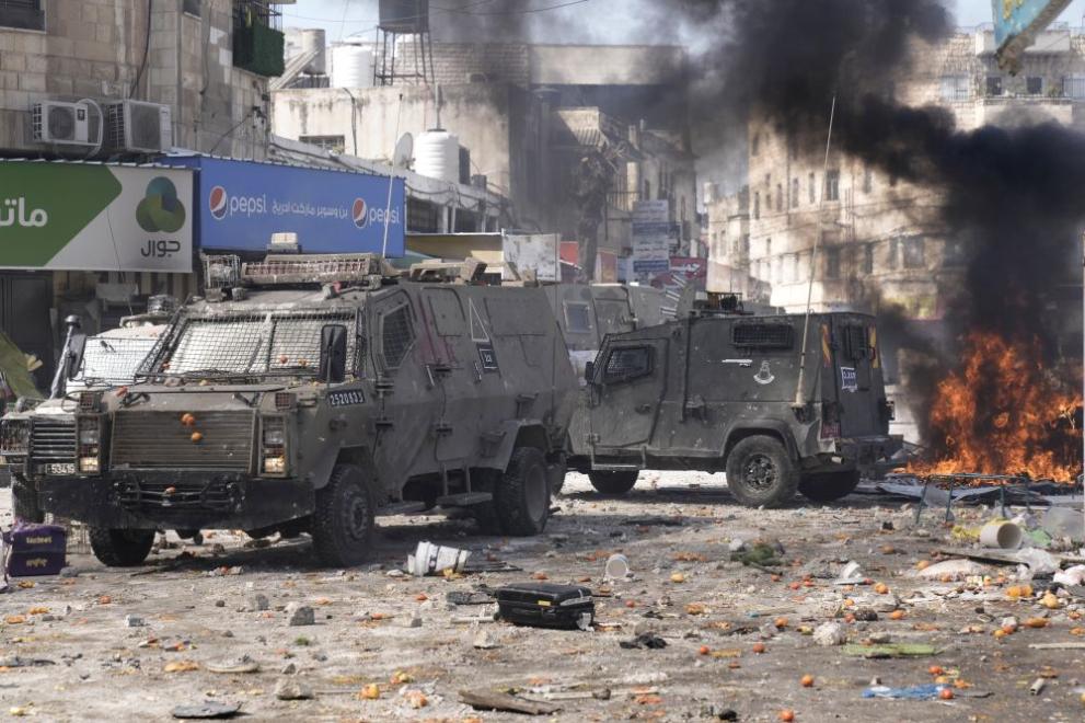 В сблъсъци с израелски войски в град Наблус на окупирания