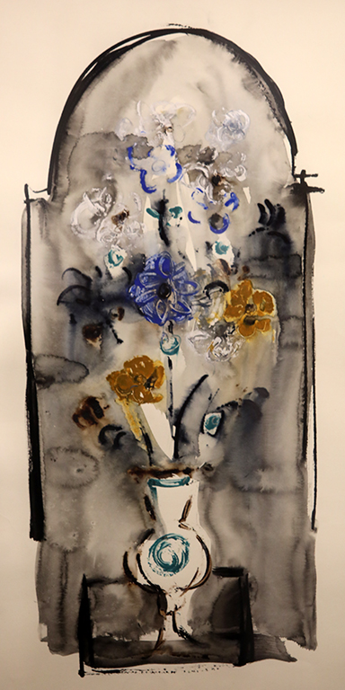 <p>В своето богато и разнообразно творчество и Дечко Узунов е запленен от орнамента и многоцветието, силно изразени в богатите по форма и уникални като колорит народни носии, тъкани, керамика, както и от архитектурата и нейната декоративна украса.</p>