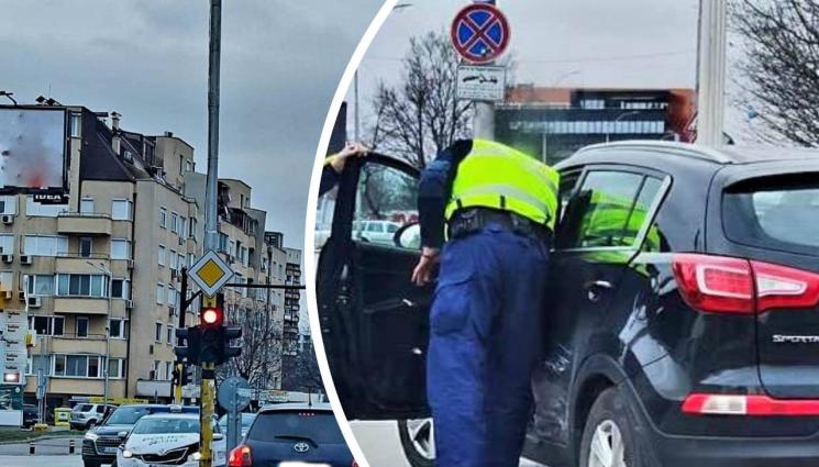 патрулка катастрофа Студентски град - УДАР: Кола и патрулка се нацепиха на входа на Студентски град