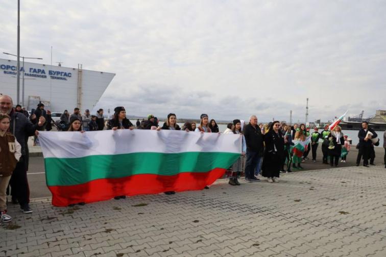 Авто мото шествие по повод 3 март в Бургас