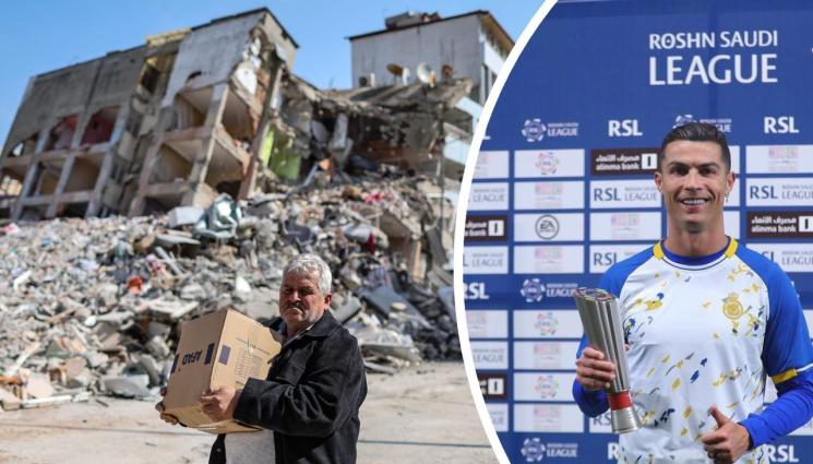 Кристиано Роналдо - Роналдо прати самолет с помощи в Турция и Сирия