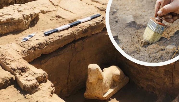 сфинкс - Археолози откриха усмихнат сфинкс