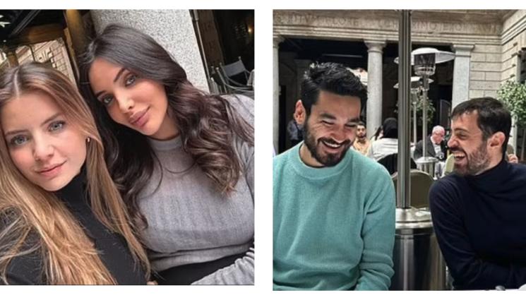 Илкай Гюндоган Бернардо Силва Сара Арфауи Инес Томас - Асове на Сити разпускат с мацките си в Милано