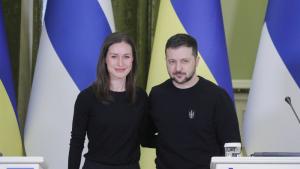 Министър председателката на Финландия Сана Марин пристигна на посещение в Киев