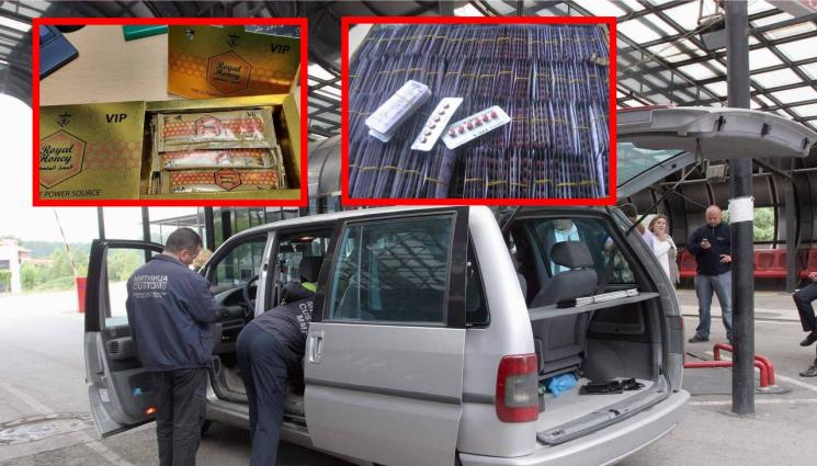 лекарства контрабанда митници - Крият сексилачи зад орехи и мед!