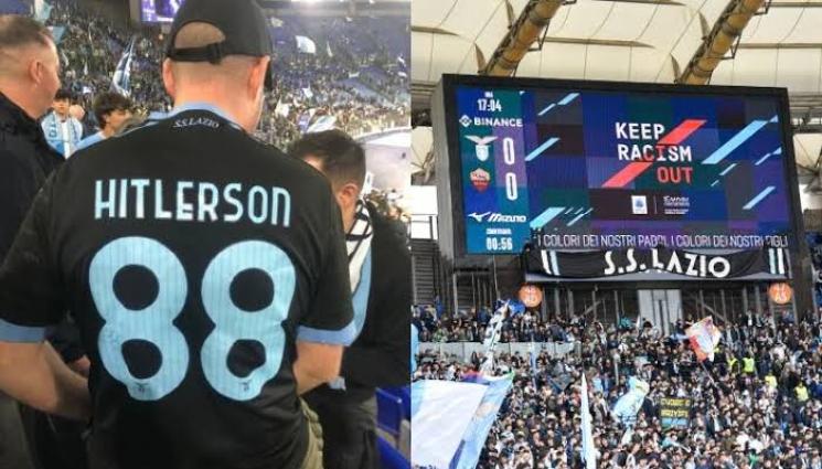 Лацио Рома дерби Хитлерсон - Италия закова „Хитлерсон“: Мъжът с провокативната фланелка е германски ултра на Лацио