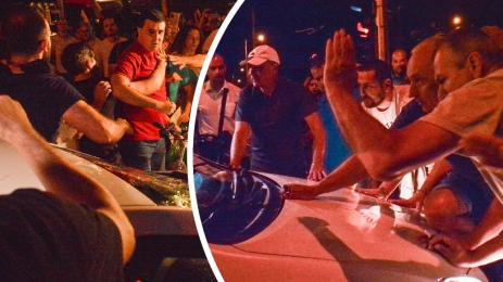 протест изпочупена кола