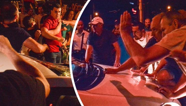 протест изпочупена кола - ПРАВОСЪДИЕ: Съдът наложи тежки глоби за погрома пред Румънското посолство