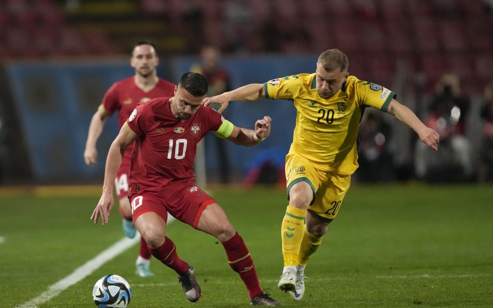 Отборите на Сърбия и Литва играят при резултат 1:0 в двубой от