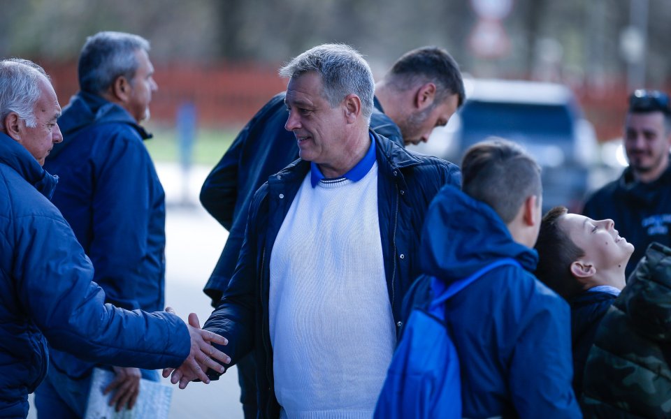 Изпълнителният директор на Левски - Ивайло Ивков, говори след срещата