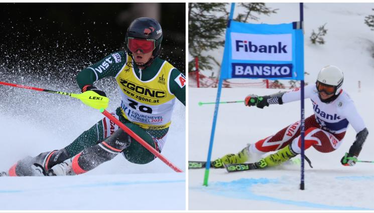 Камен Златков Луиза Бертани - Шампионите по ски на България: Камен Златков и Луиза Бертани с титлите в гигантския слалом