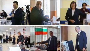политици избори гласуване Нинова Петков Борисов Карадайъ Янев Костадинов