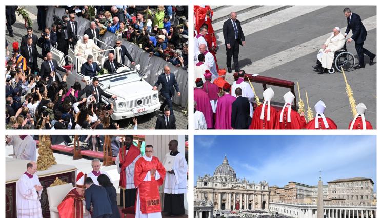 папа Франциск Цветница - ОТ БОЛНИЦАТА НА ПЛОЩАДА: Папа Франциск поведе службата за Цветница (СНИМКИ+ВИДЕО)