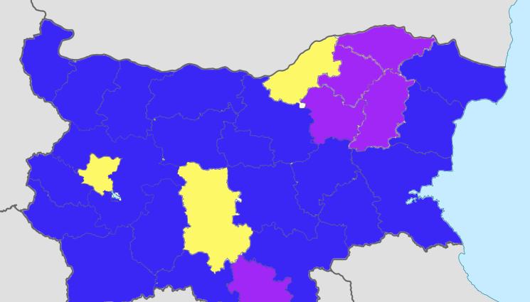 карта избори партии - ИЗБОРНА КАРТА: Как партиите си поделиха България?