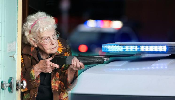 баба пушка - БАБА ХУЛИГАНКА: 69-годишна пенсионерка извади пушката, за да стреля по кучета, но уцели човек в лицето