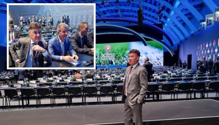 Борислав Михайлов - Михайлов и заместниците му участваха в конгреса на УЕФА в Лисабон