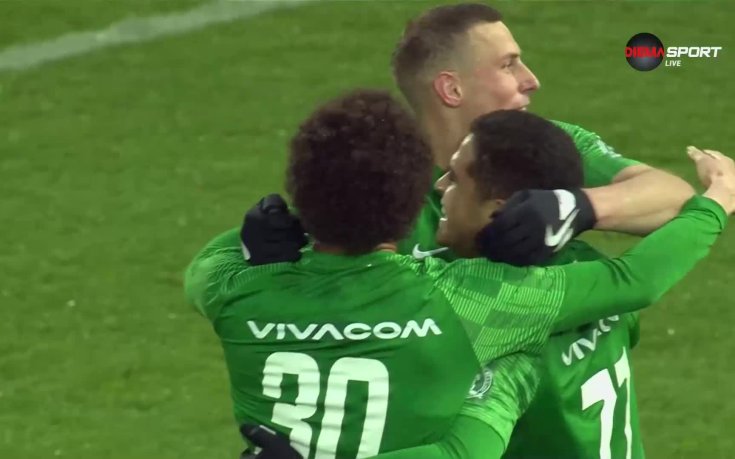 Кайо Видал също се разписва и прави резултата 6:0 в полза на Лудогорец