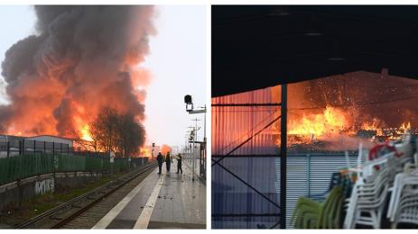 пожар Хамбург