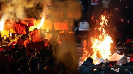 ЦСКА Славия огън агитка